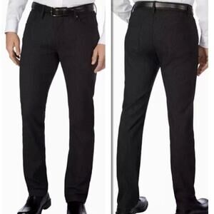 Urban Star Men's 5 Pocket Relaxed Fit Straight Leg Pants - Black - Size 38x32